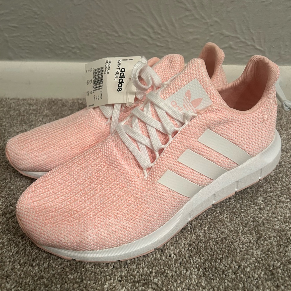 Adidas Light Pink and White Running Shoes